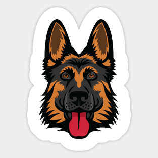 Long haired German shepherd puppy Sticker